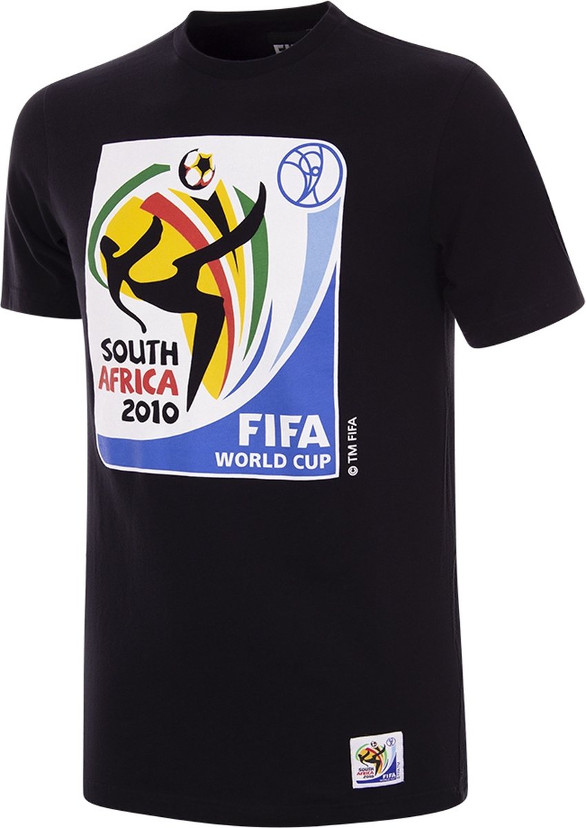 850x1200-27 COPA - Zuid-Afrika 2010 WK Emblem T-Shirt - Heren - Zwart - S - Afbeelding 1