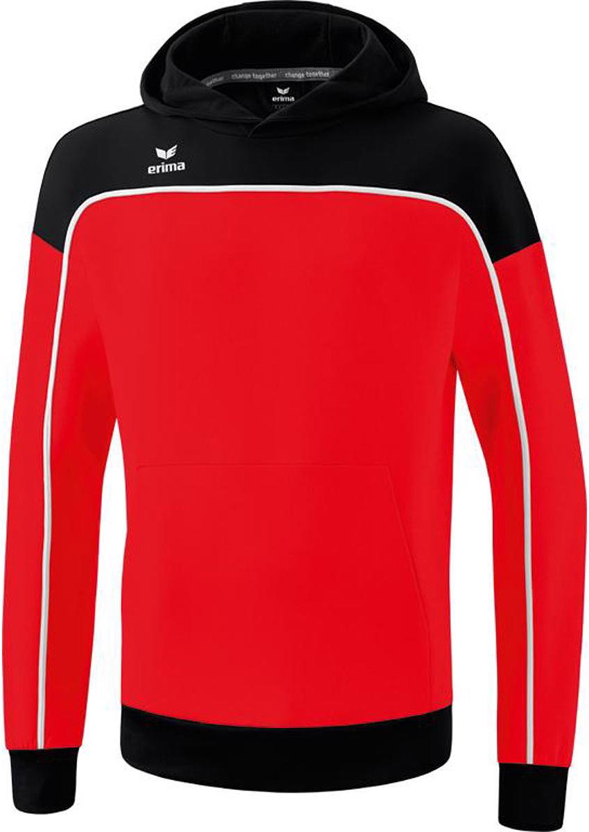 850x1200-41 Erima Change Sweatshirt Met Capuchon Heren - Rood / Zwart / Wit | Maat: L - Afbeelding 1
