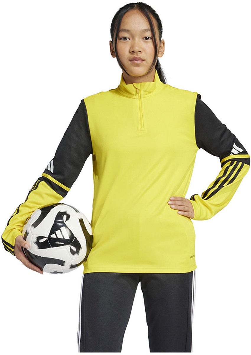 850x1200-54 Adidas Squadra 25 Training Sweatshirt Met Halve Rits Geel 15-16 Years Jongens,Meisjes - Afbeelding 1