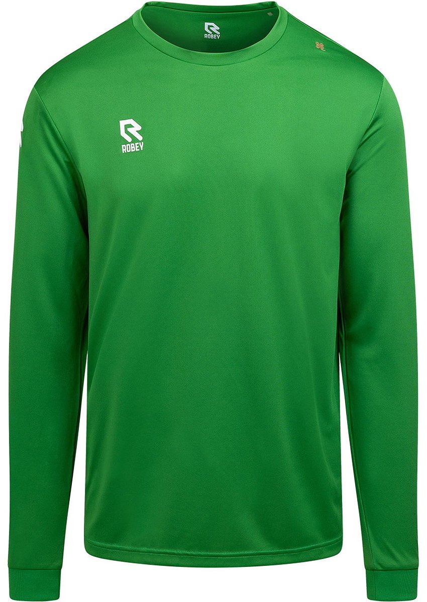 850x1200-97 Robey Crossbar Voetbalshirt Lange Mouw Kinderen - Groen | Maat: 140 - Afbeelding 1
