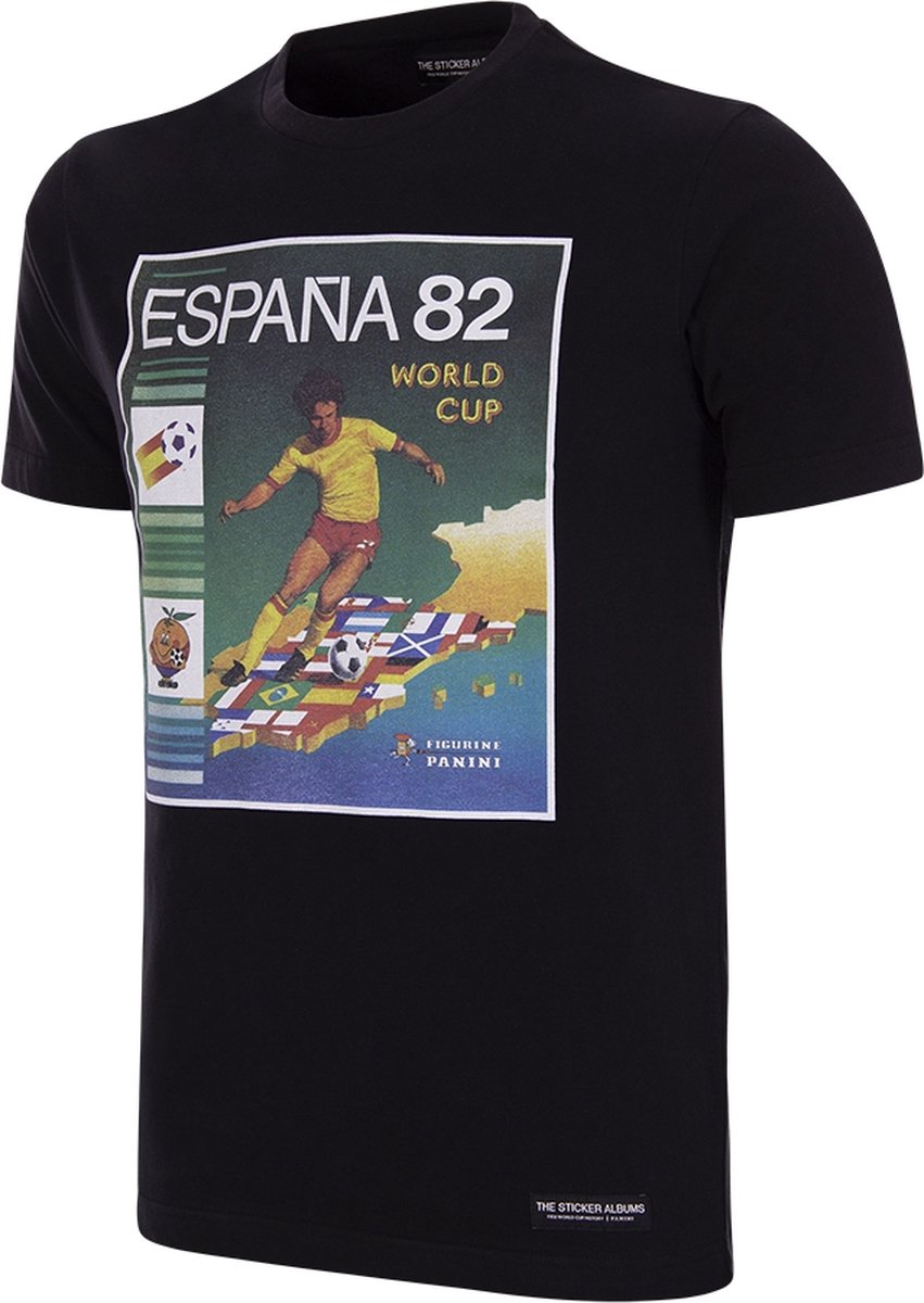 851x1200-11 COPA - Panini FIFA Spanje 1982 WK T-shirt - Heren - Zwart - S - Afbeelding 1