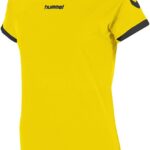 Hummel Fyn Shirt Korte Mouw Dames - Geel / Zwart | Maat: M