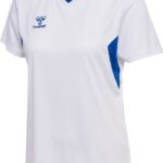 Hummel Damen T-Shirt Hmlauthentic Pl Jersey S/S Woman White/True Blue-M