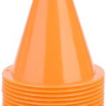 Allecto - Voetbal Agility Cones - Trainingspylonen - Stabiel en Duurzaam - Oranje - Geschikt voor Kinderen en Honden - 10 Stuks