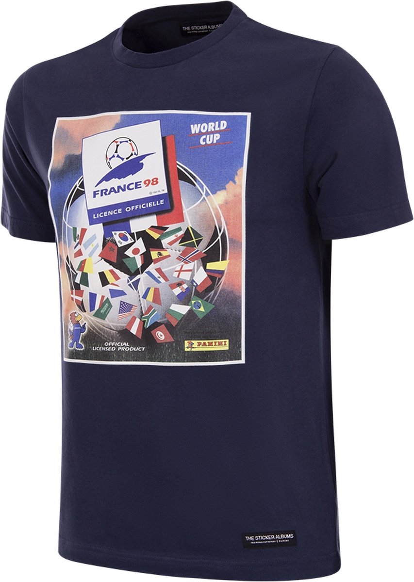 853x1200-33 COPA - Panini FIFA Frankrijk 1998 WK T-shirt - Heren - Blauw - L - Afbeelding 1