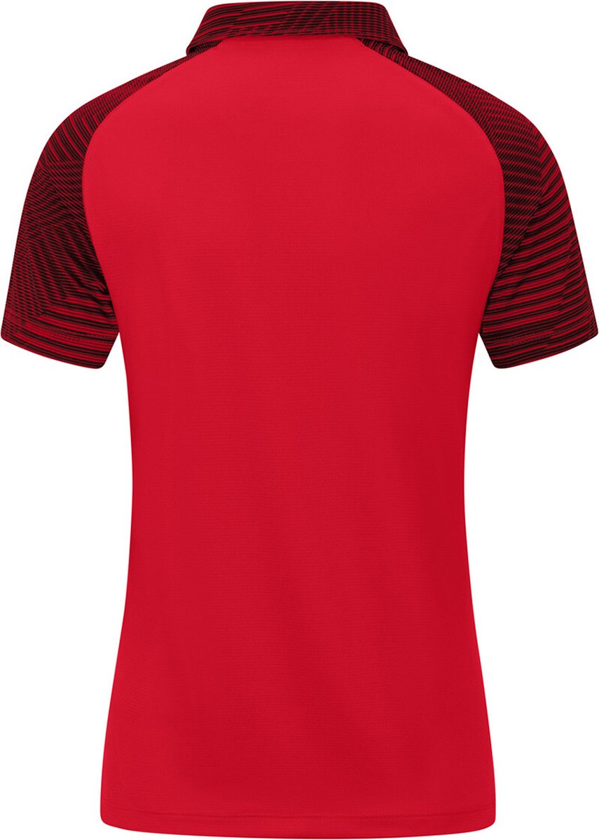 855x1200 JAKO Polo Performance Dames Rood-Zwart Maat 36 - Afbeelding 1
