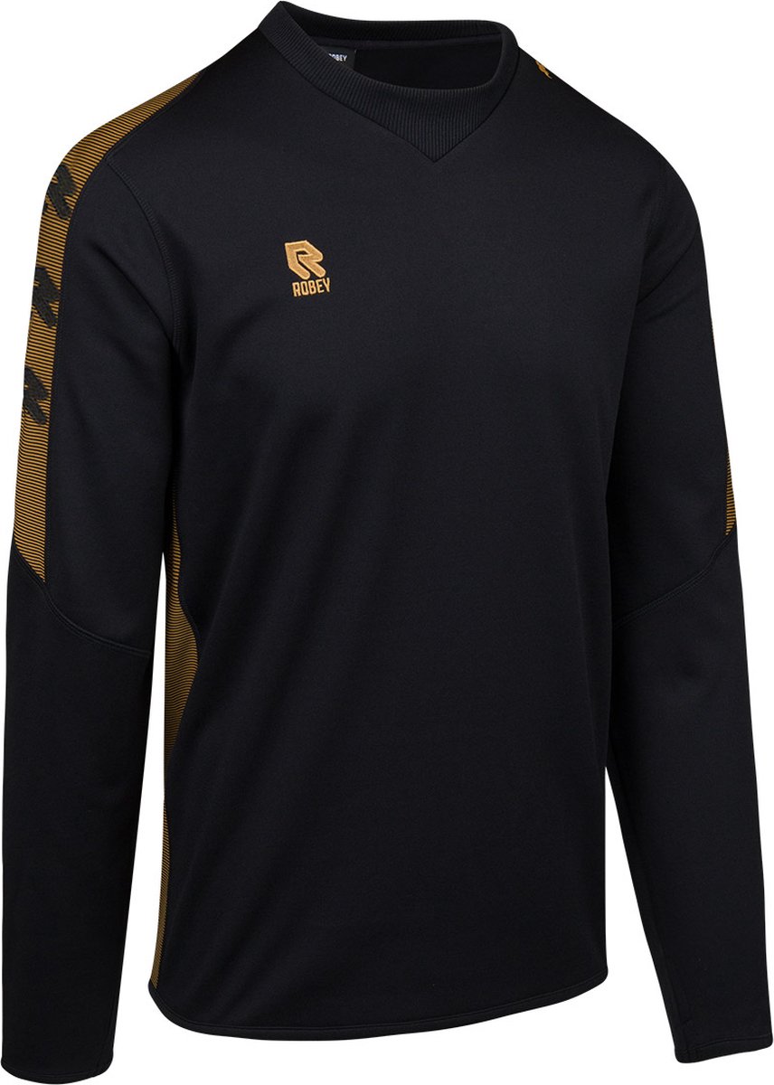 856x1200-22 Robey Performance Sweater Heren - Zwart / Goud | Maat: 3XL - Afbeelding 1
