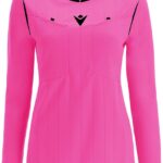 Macron Stephanie Scheidsrechtersshirt Lange Mouw Dames - Fluo Roze / Zwart | Maat: S