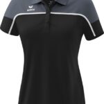 Erima Change Polo Dames - Zwart / Slate Grey / Wit | Maat: 36