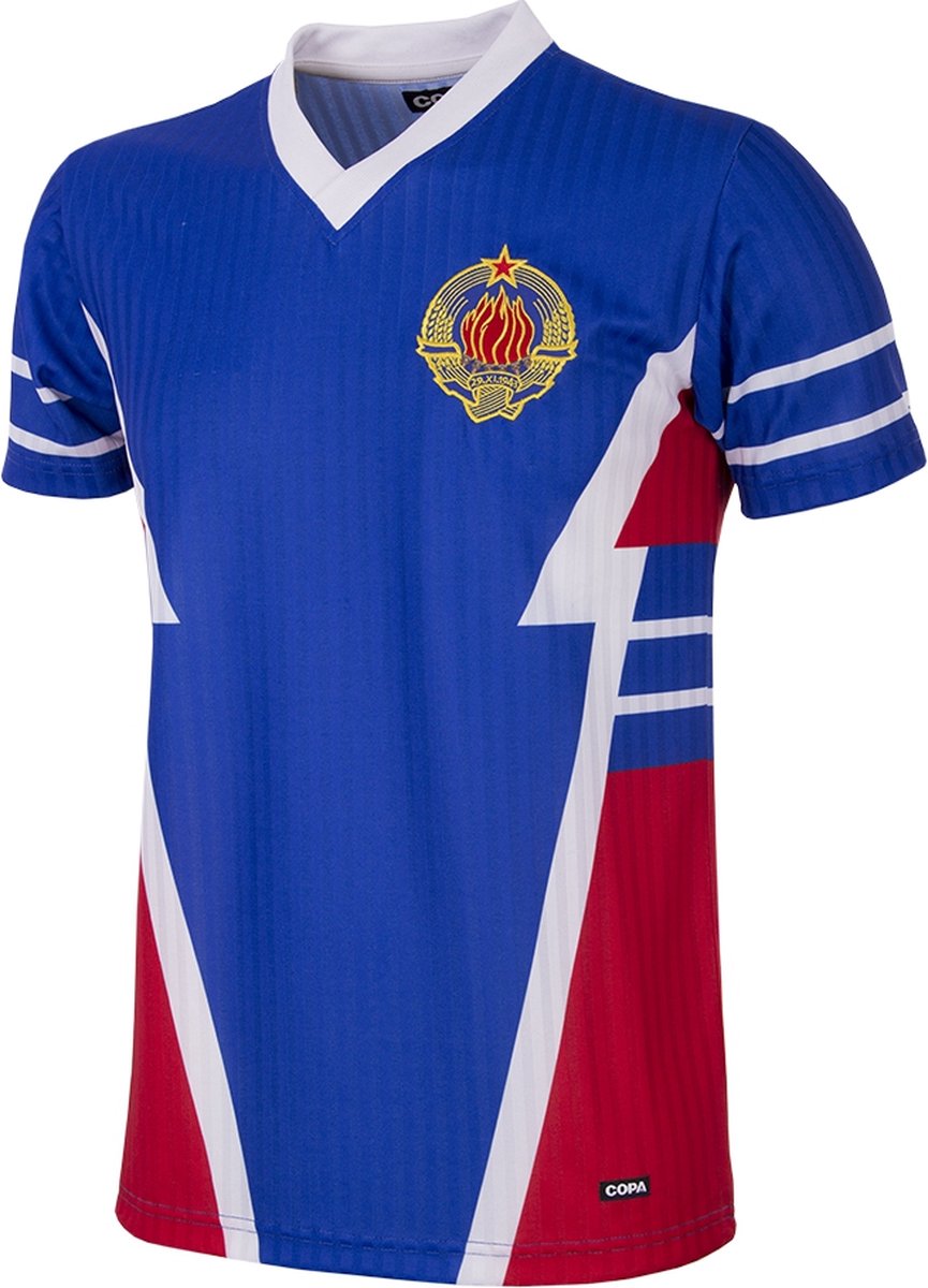 865x1200-43 COPA Football - Joegoslavië 1990 - Retro Voetbalshirt - Heren - XL - Blauw - Afbeelding 1