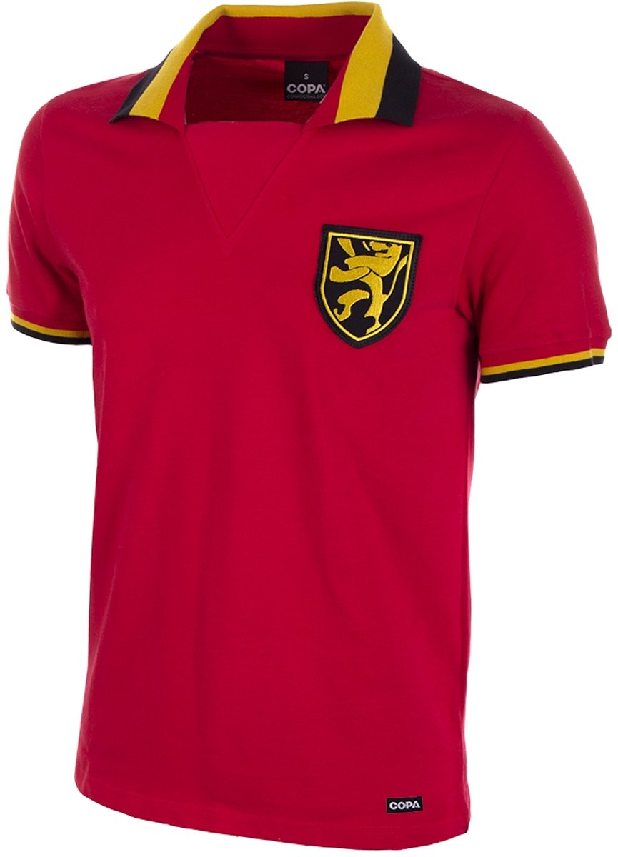 865x1200-44 COPA Football - België 1960's - Retro voetbalshirt - Heren - XXL - Rood - Afbeelding 1