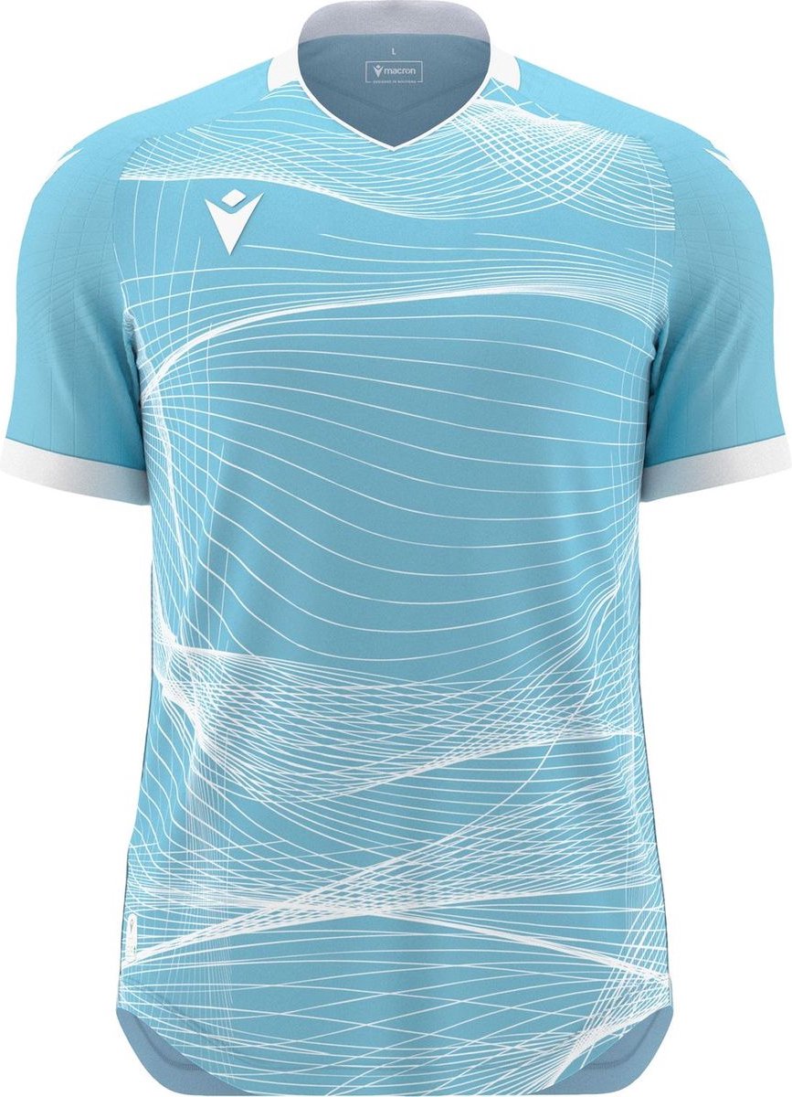 867x1200-4 Macron Wyvern Eco Shirt Korte Mouw Heren - Columbia / Wit | Maat: 5XL - Afbeelding 1