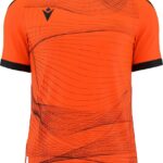 Macron Wyvern Eco Shirt Korte Mouw Heren - Oranje / Zwart | Maat: 3XL