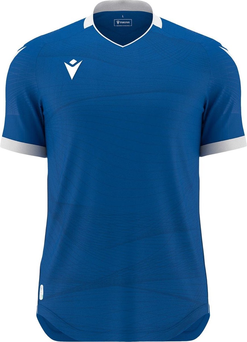 869x1200-17 Macron Wyvern Eco Shirt Korte Mouw Heren - Royal / Wit | Maat: XXL - Afbeelding 1