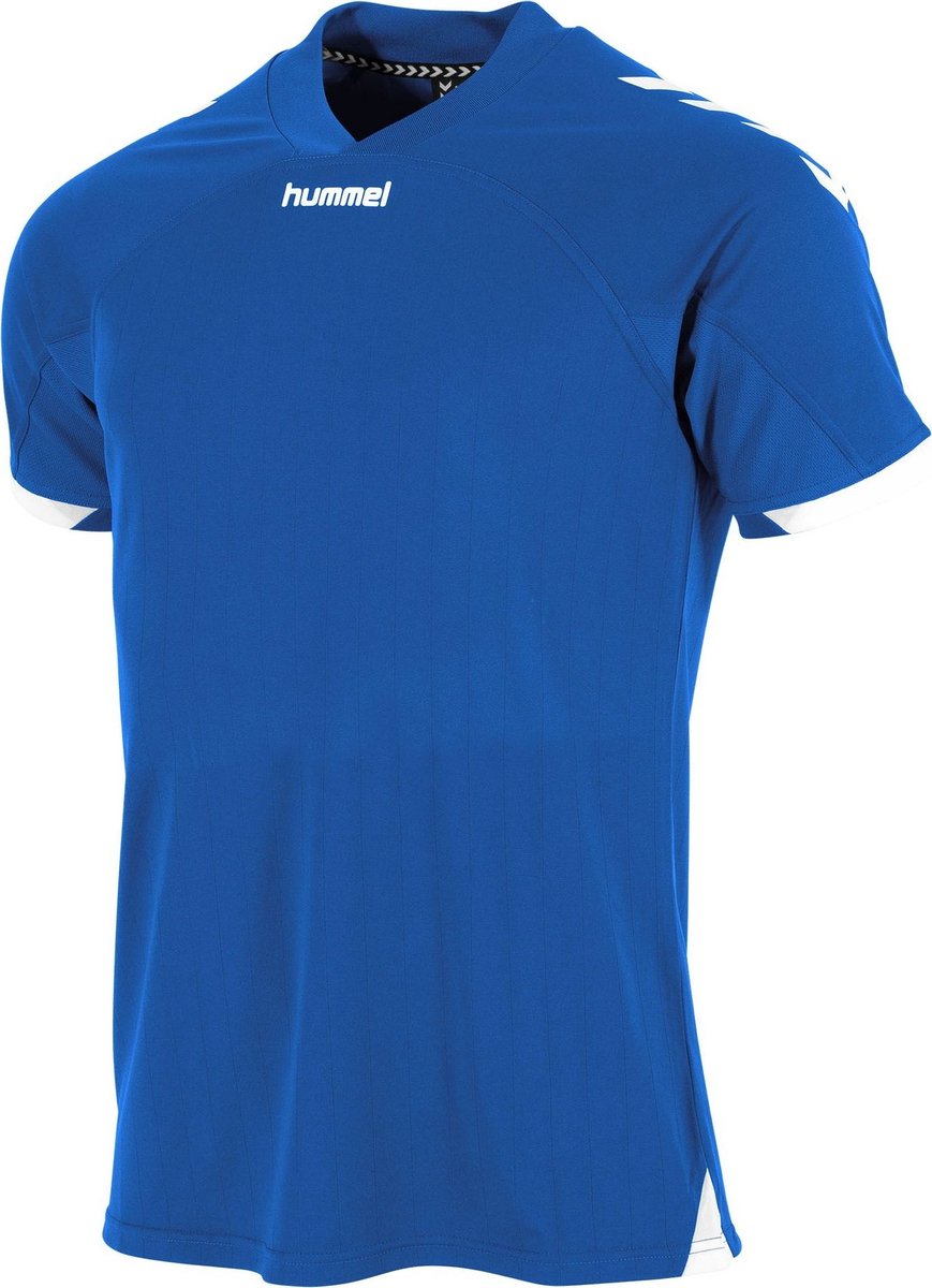 869x1200-32 Hummel Fyn Shirt Korte Mouw Heren - Royal / Wit | Maat: XL - Afbeelding 1