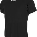 Hummel Fyn Shirt Korte Mouw Heren - Zwart / Wit | Maat: S