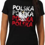 Dames T-Shirt Polen Vlag Voetbal Team Supporter Shirt