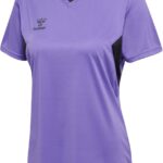 Hummel Damen T-Shirt Hmlauthentic Pl Jersey S/S Woman Dahlia Purple/Asphalt-S