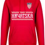 Kroatië Team Hoodie - Rood - Dames - XXL