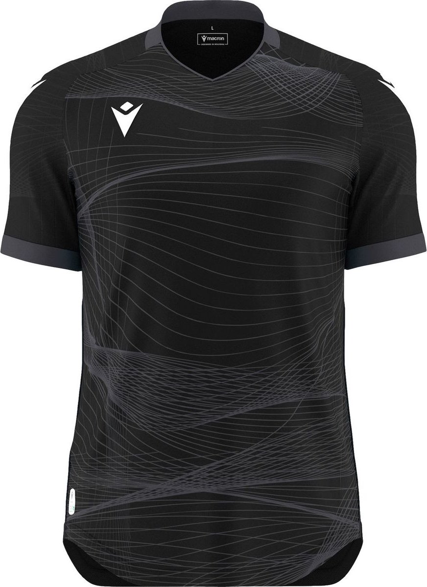 872x1200-18 Macron Wyvern Eco Shirt Korte Mouw Heren - Zwart / Antraciet | Maat: L - Afbeelding 1