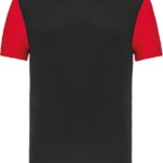SportSportshirt Kind 10/12 years (10/12 ans) Proact Ronde hals Korte mouw Black / Sporty Red 100% Polyester