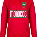 Marokko Dames Team Hoodie - Rood - XL