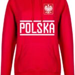 Polen Dames Team Hoodie - Rood - XL