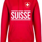 Zwitserland Team Hoodie - Rood - Dames - S