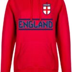 Engeland Dames Team Hoodie - Rood - XL
