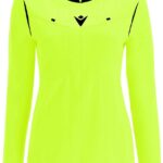 Macron Stephanie Scheidsrechtersshirt Lange Mouw Dames - Fluogeel / Zwart | Maat: S