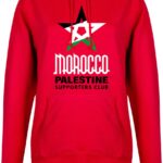 Marokko Palestina Supporters Club Dames Hoodie - Rood - XXL