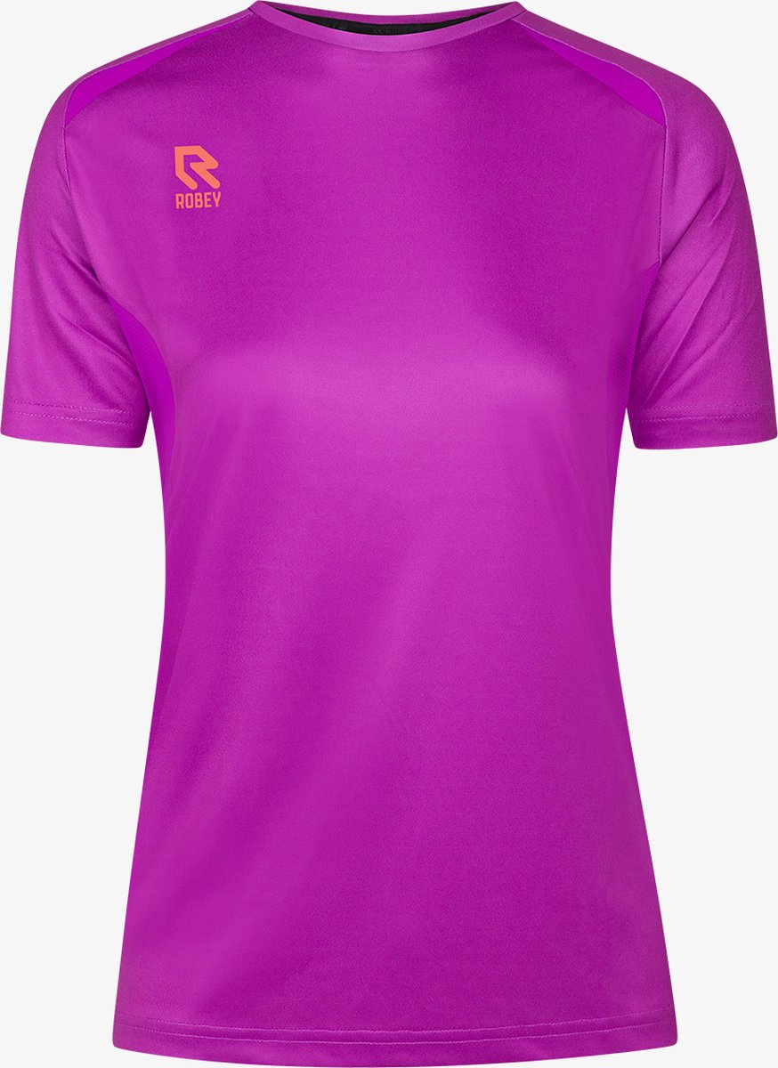874x1200-21 Robey Forward Shirt Korte Mouw Dames - Paars | Maat: XL - Afbeelding 1