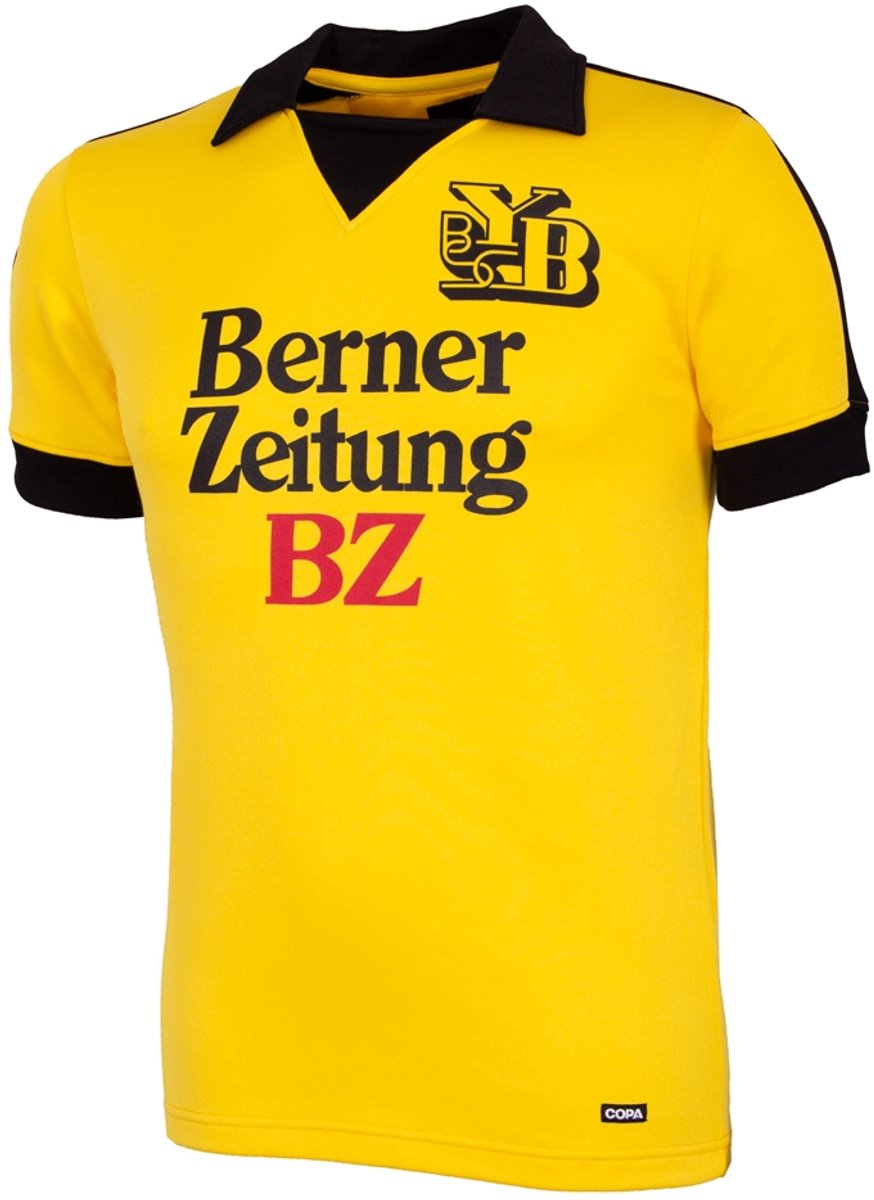 874x1200-5 COPA - BSC Young Boys 1980 - 81 Retro Voetbalshirt - Heren - Geel - XL - Afbeelding 1
