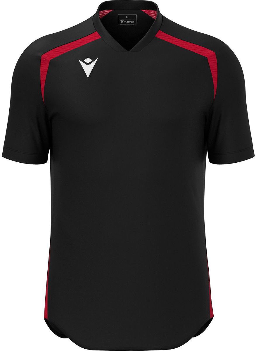 876x1200-24 Macron Wyrm Shirt Korte Mouw Heren - Zwart / Rood | Maat: S - Afbeelding 1