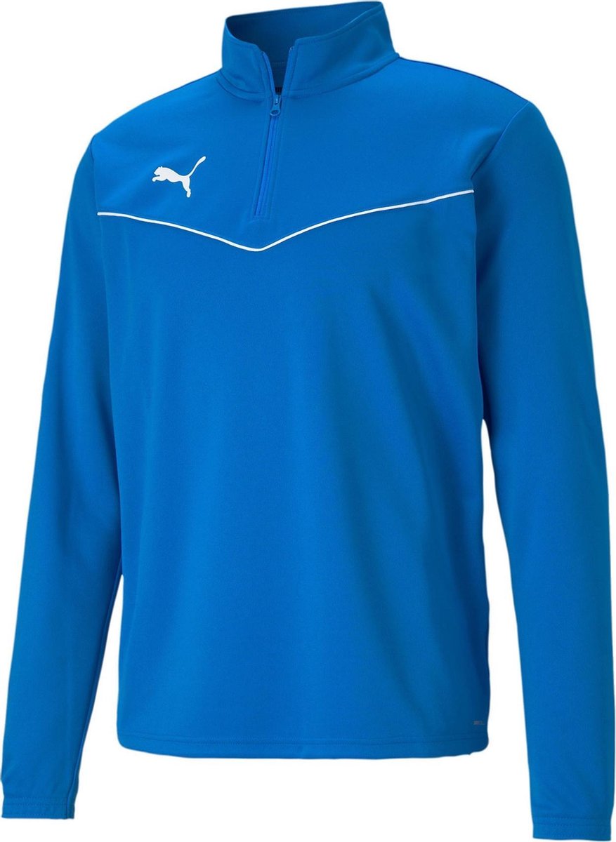 877x1200-31 Puma Puma Teamrise 1/4 Zip Sporttrui - Maat S - Mannen - blauw - Afbeelding 1