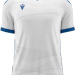 Macron Wyvern Eco Shirt Korte Mouw Heren - Wit / Royal | Maat: L