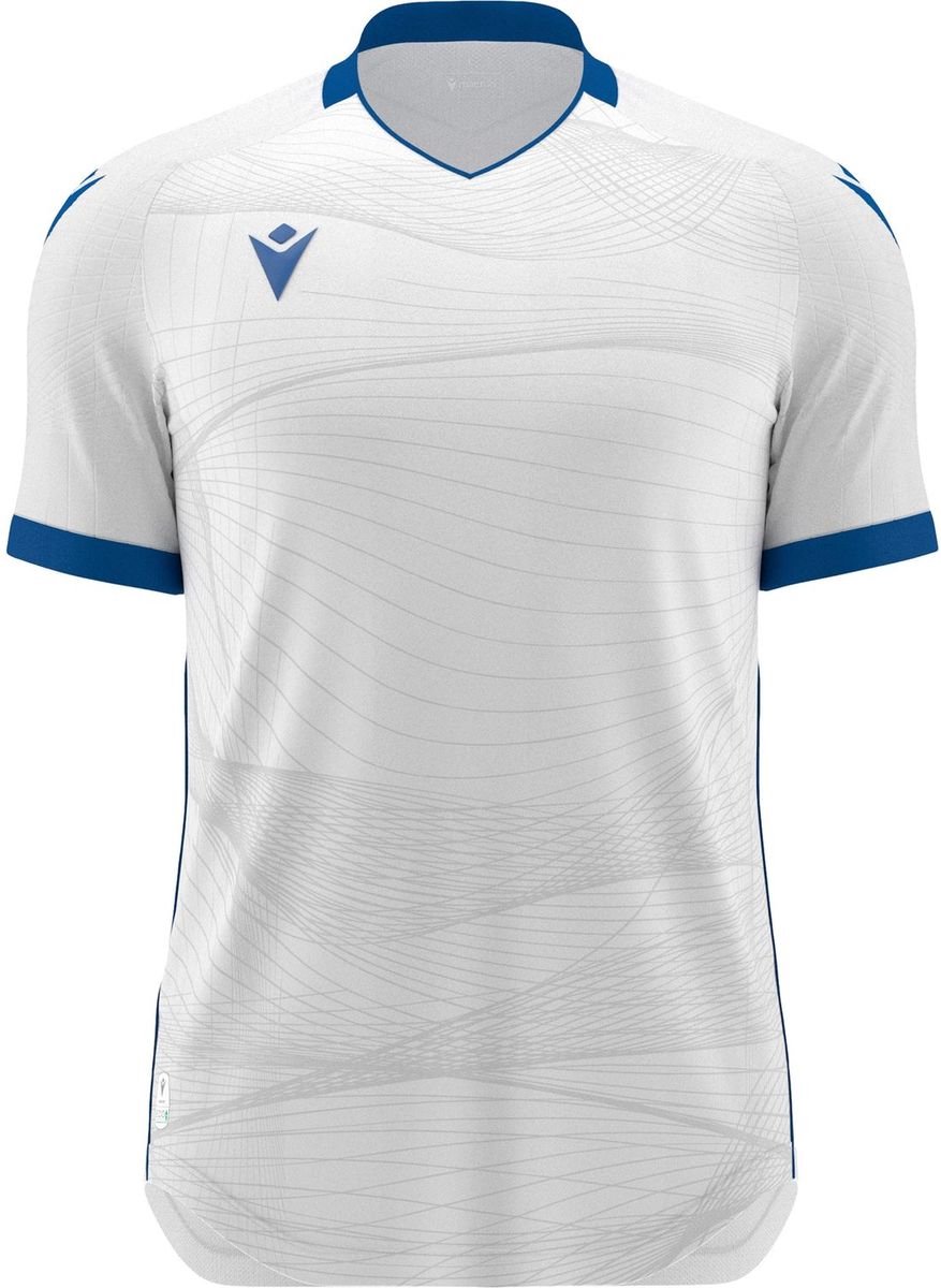 877x1200-34 Macron Wyvern Eco Shirt Korte Mouw Heren - Wit / Royal | Maat: L - Afbeelding 1