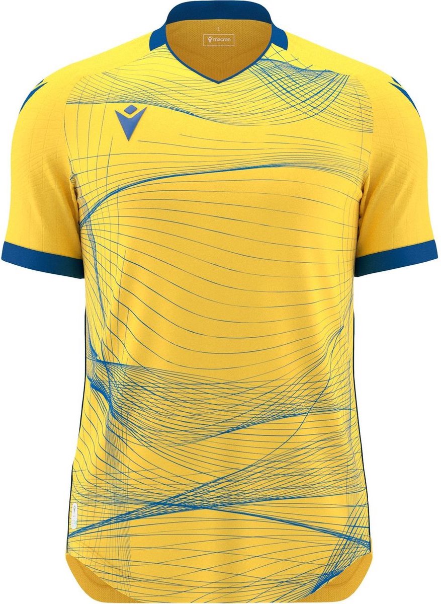 877x1200-9 Macron Wyvern Eco Shirt Korte Mouw Heren - Geel / Royal | Maat: 5XL - Afbeelding 1