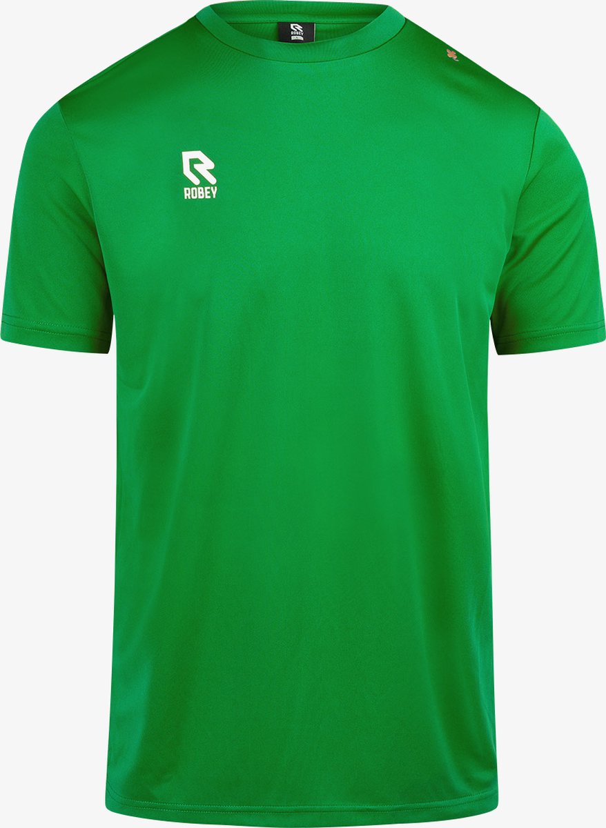 878x1200-18 Robey Crossbar Shirt Korte Mouw Kinderen - Groen | Maat: 116 - Afbeelding 1