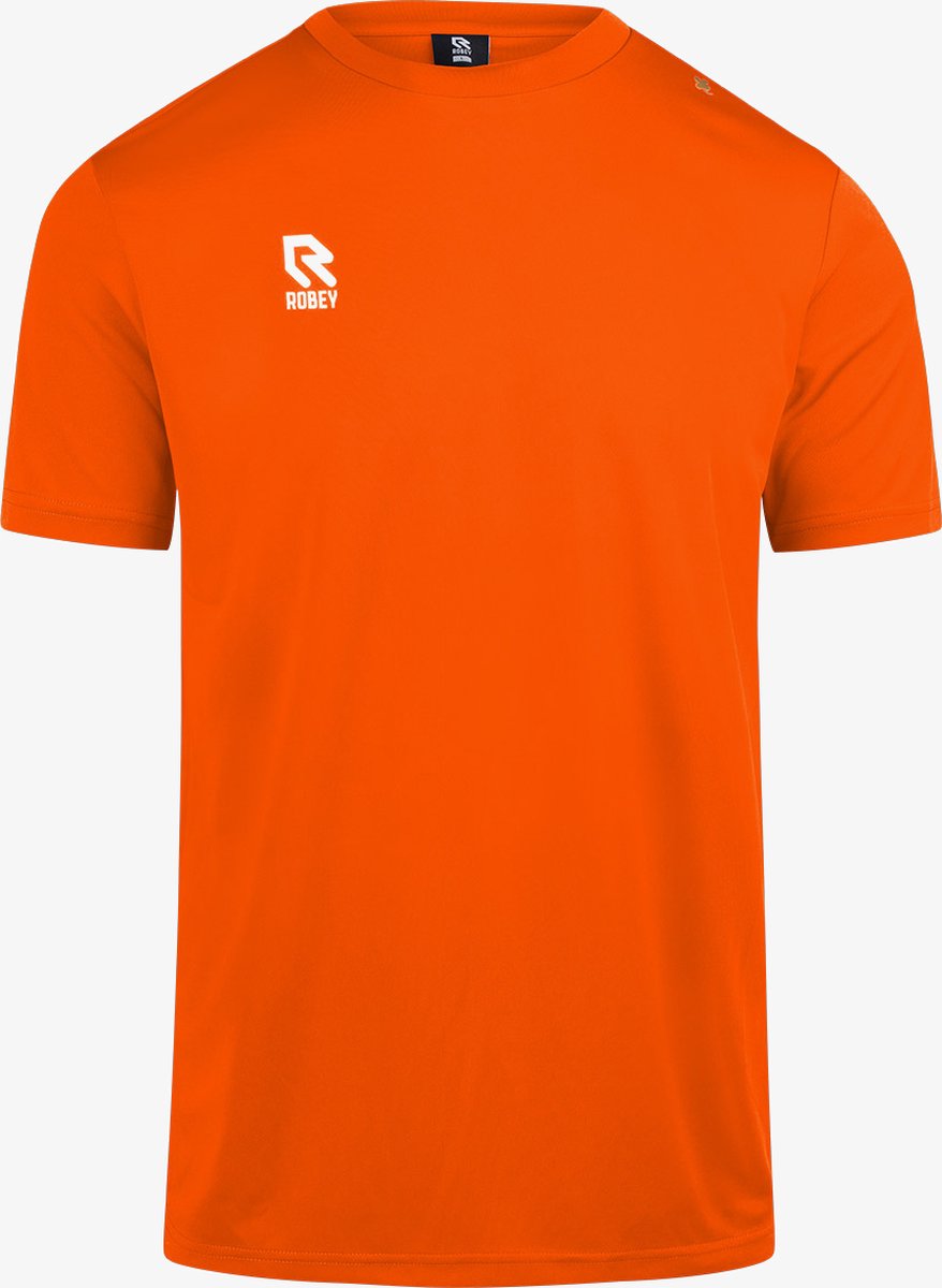 878x1200-51 Robey Crossbar Shirt Korte Mouw Kinderen - Oranje | Maat: 116 - Afbeelding 1
