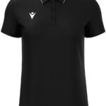 Macron Melody Polo Dames - Zwart / Wit | Maat: XL