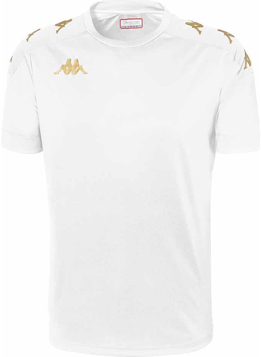 879x1200-142 Kappa Banda Gianto Shirt Korte Mouw Heren - Wit | Maat: M - Afbeelding 1
