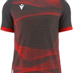 Macron Wyvern Eco Shirt Korte Mouw Heren - Antraciet / Fluorood | Maat: 5XL