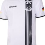 Duitsland Voetbalshirt Thuis - Strepen Zwart Wit - Voetbalshirts Kinderen - Jongens en Meisjes - Sportshirts - Volwassenen - Heren en Dames - Maat 140
