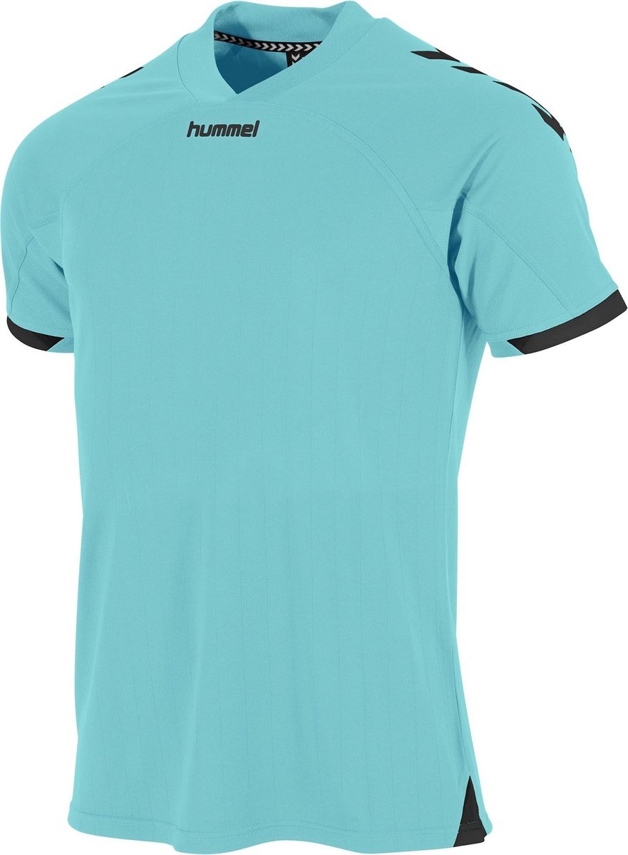 881x1200-47 Hummel Fyn Shirt Korte Mouw Heren - Munt / Zwart | Maat: S - Afbeelding 1