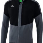 Erima Squad Worker Jack Heren - Zwart / Slate Grey | Maat: 3XL