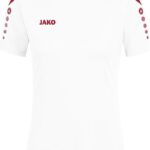 Jako Power Shirt Korte Mouw Dames - Wit / Rood | Maat: 34