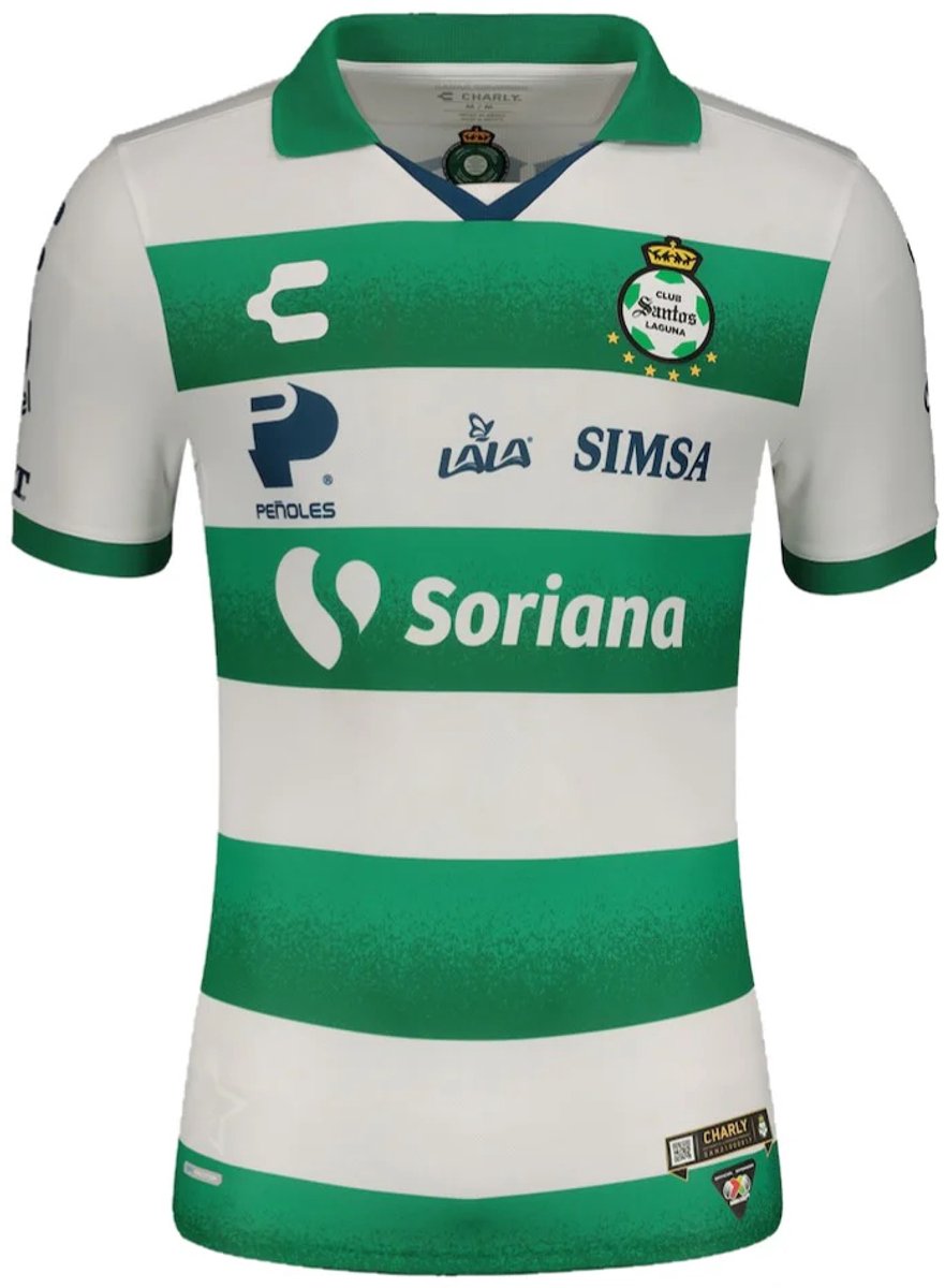 881x1200-8 Santos Laguna Thuisshirt 2022 - Mexico Voetbalshirt - Santos Laguna - Maat S - Charly - Globalsoccershop - Afbeelding 1