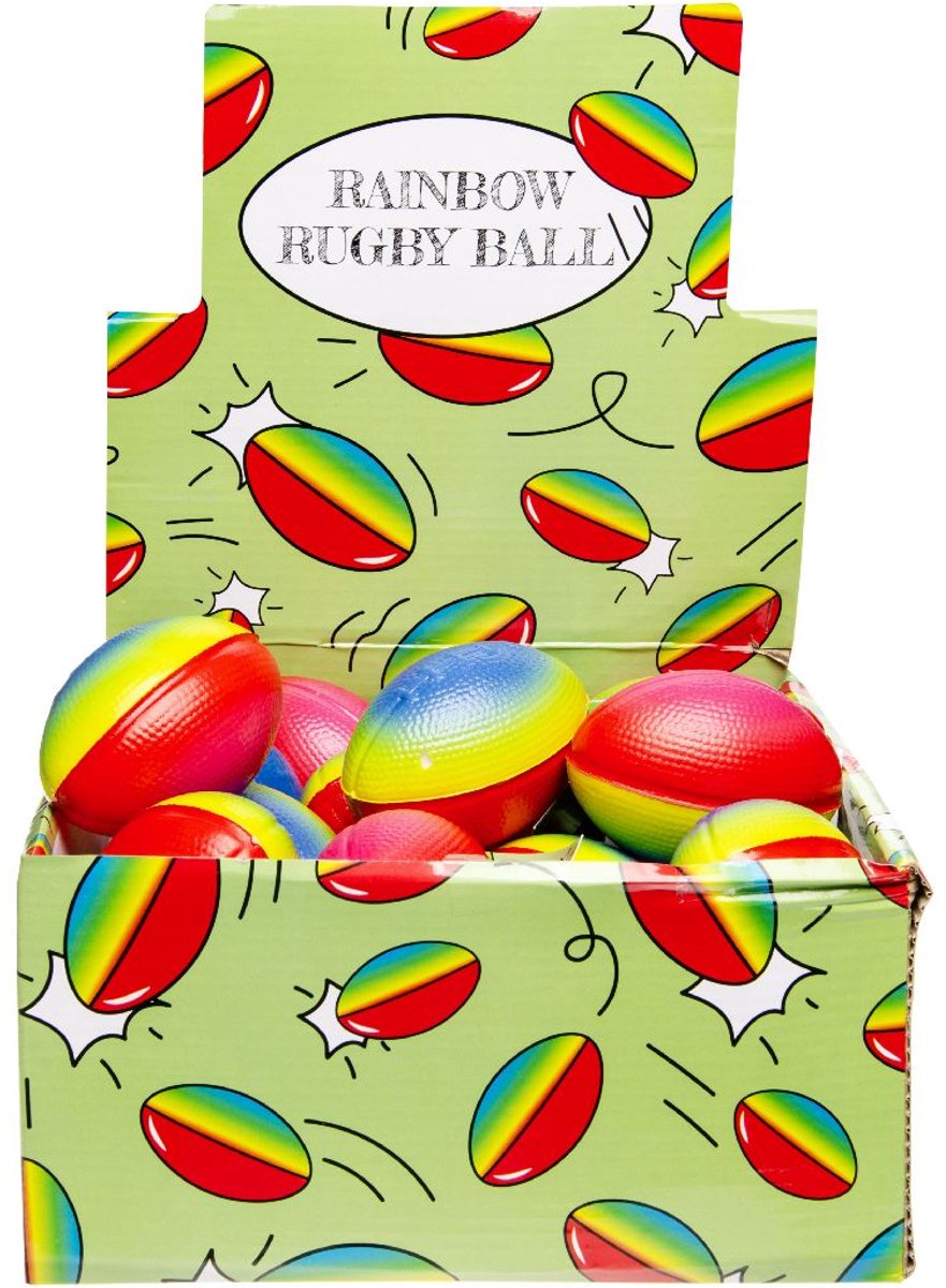 881x1200-9 Duckiez Rugby Bal Regenboog - 24 stuks - Afbeelding 1