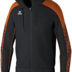 Erima Evo Star Trainingsjack Met Capuchon Kinderen - Zwart / Orange | Maat: 128